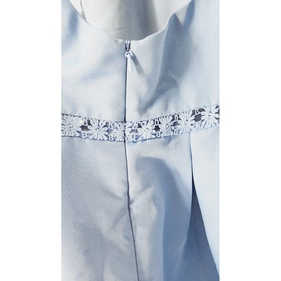 Chi Chi London Naila Halter Midi Dress Bridesmaid Prom Formal Baby Blue Size 10 - Picture 10 of 10